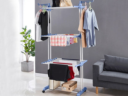 Séchoir à Linge Pliant sur Roulettes – Grande Capacité et Mobilité Pratique
