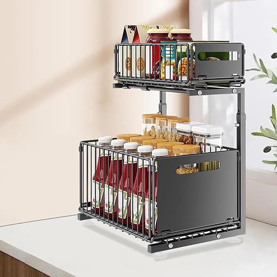 Rangement Coulissant Intelligent pour Cuisine & Salle de Bain