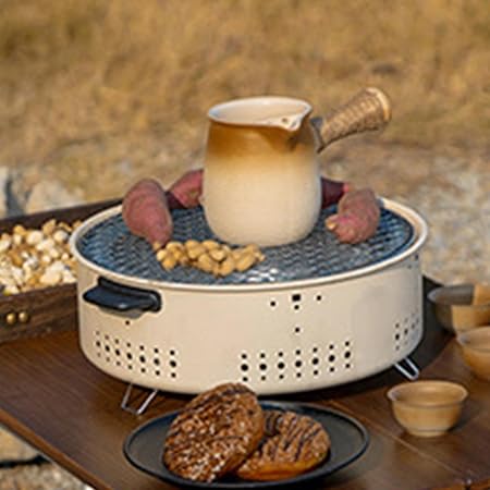 Barbecue Charbon Portable avec Support – Grill Compact pour Camping, Jardin et Pique-Nique