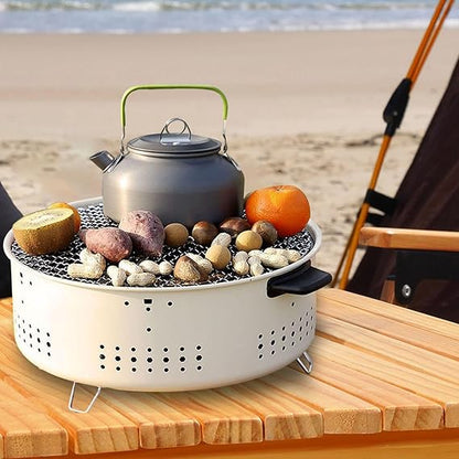 Barbecue Charbon Portable avec Support – Grill Compact pour Camping, Jardin et Pique-Nique