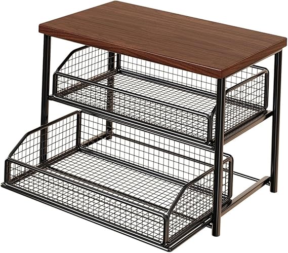 Organisateur Café Multifonction avec Tiroir – Design Moderne, Gain de Place et Rangement Optimal
