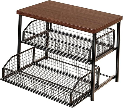 Organisateur Café Multifonction avec Tiroir – Design Moderne, Gain de Place et Rangement Optimal