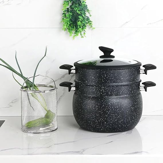 Couscoussier Granit Premium – Couscous Parfait Sans Coller (4L–10L)
