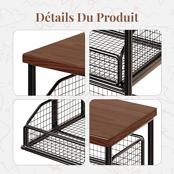 Organisateur Café Multifonction avec Tiroir – Design Moderne, Gain de Place et Rangement Optimal