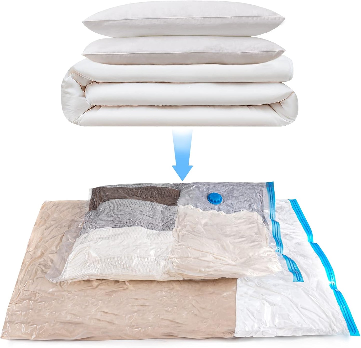 Sacs de Rangement Sous Vide – Lot de 5 (Voyage & Maison)