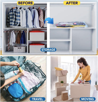 Sacs de Rangement Sous Vide – Lot de 5 (Voyage & Maison)