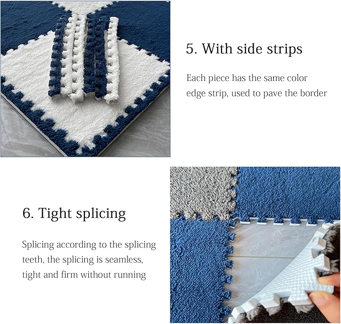 Tapis en Mousse Douce à Dalles Emboîtables – Élégance et Confort Modulables