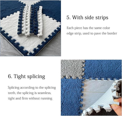 Tapis en Mousse Douce à Dalles Emboîtables – Élégance et Confort Modulables