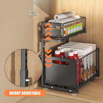 Rangement Coulissant Intelligent pour Cuisine & Salle de Bain