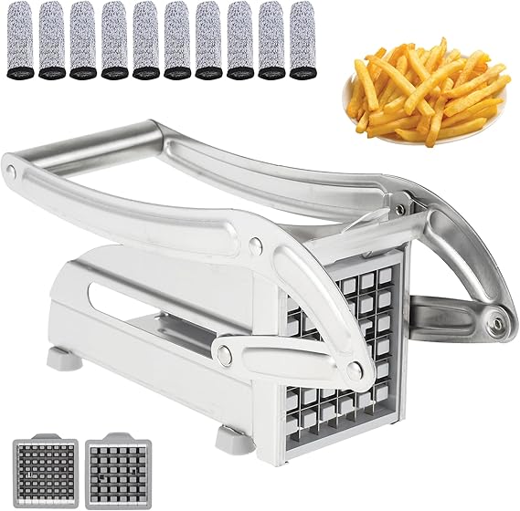 Coupe-Frites Multifonctionnel en Acier Inoxydable – Rapidité, Précision et Simplicité