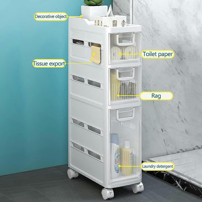 Tour de Rangement Slim 4 Tiroirs – Gain de Place &amp; Organisation Intelligente