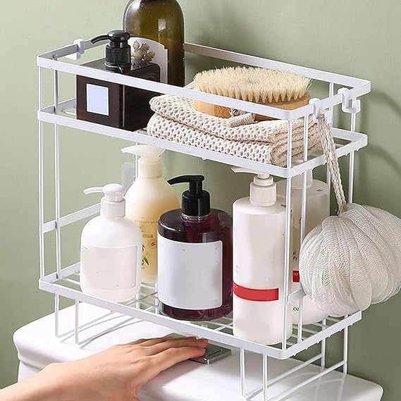 Étagère de Rangement Pratique pour Salle de Bain – Solution Gain de Place au-dessus des Toilettes
