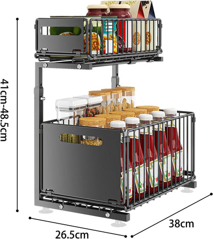 Rangement Coulissant Intelligent pour Cuisine & Salle de Bain