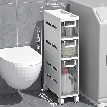 Tour de Rangement Slim 4 Tiroirs – Gain de Place &amp; Organisation Intelligente