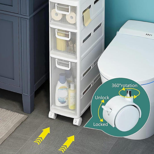 Tour de Rangement Slim 4 Tiroirs – Gain de Place &amp; Organisation Intelligente