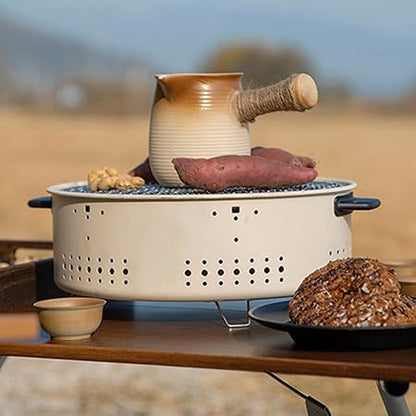 Barbecue Charbon Portable avec Support – Grill Compact pour Camping, Jardin et Pique-Nique