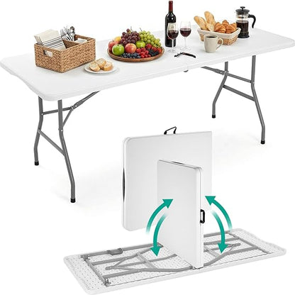 Table Pliante 180 cm – Idéale pour Pique-nique, Voyage et Maison