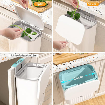 Poubelle Suspendue avec Couvercle – 9 L