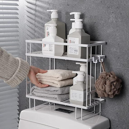 Étagère de Rangement Pratique pour Salle de Bain – Solution Gain de Place au-dessus des Toilettes