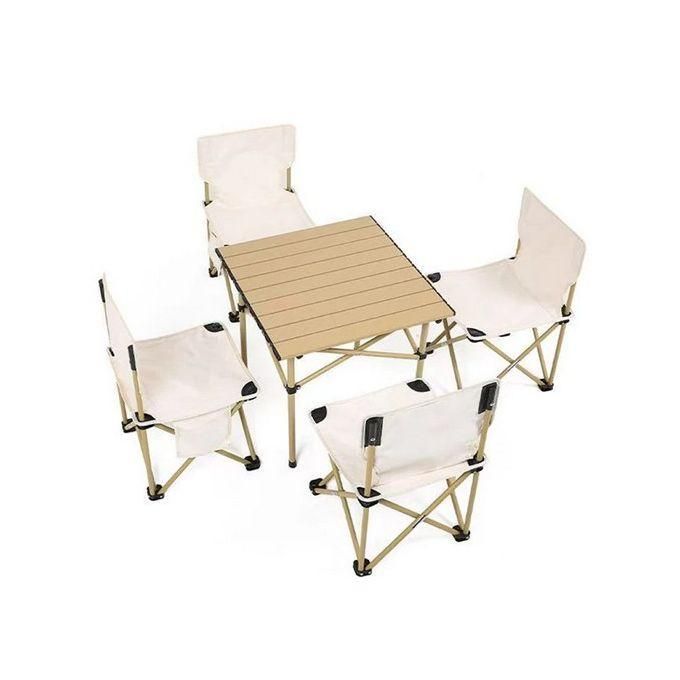 Ensemble Table Compacte & 4 Chaises Pliantes – Parfait pour vos Sorties d’Été !