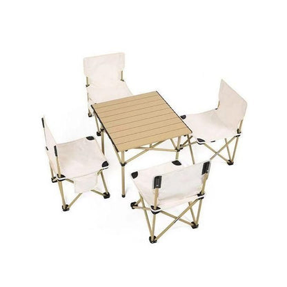 Ensemble Table Compacte & 4 Chaises Pliantes – Parfait pour vos Sorties d’Été !