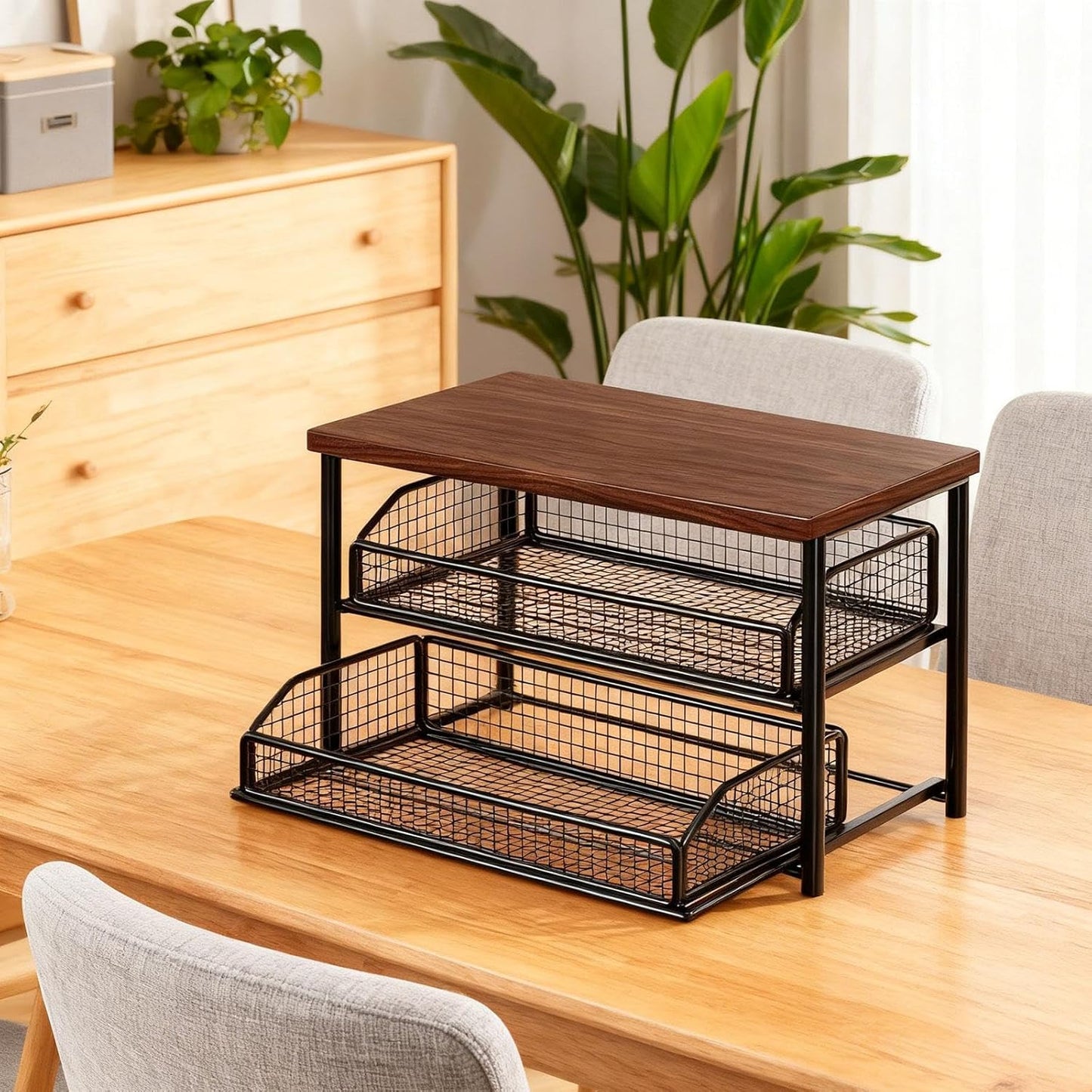 Organisateur Café Multifonction avec Tiroir – Design Moderne, Gain de Place et Rangement Optimal