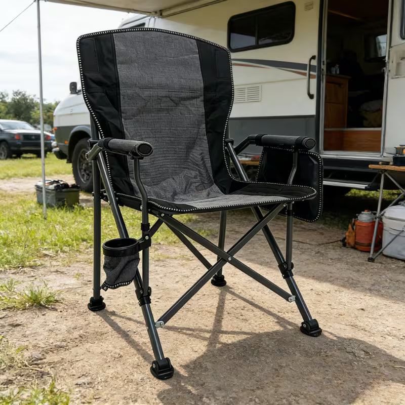 Chaise de Camping Luxe Pliable – Confort Absolu & Stabilité Renforcée pour Vos Moments en Plein Air