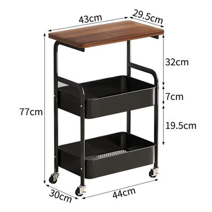 Chariot de Rangement Mobile 2 Niveaux avec Roulettes – Design Moderne &amp; Pratique