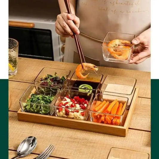 Présentoir Snacks Bois & Verre 6 Cases