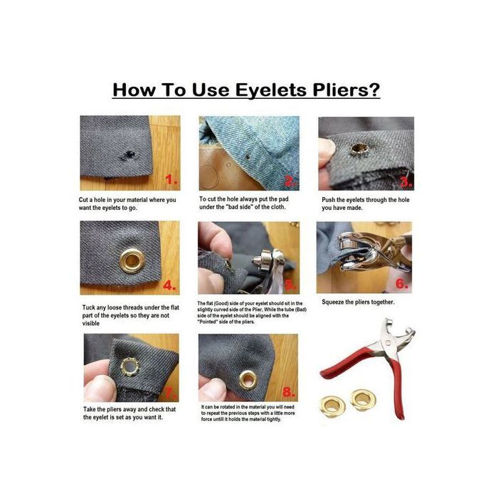 Kit de 100 fixations à pression en métal cuivré avec pince incluse