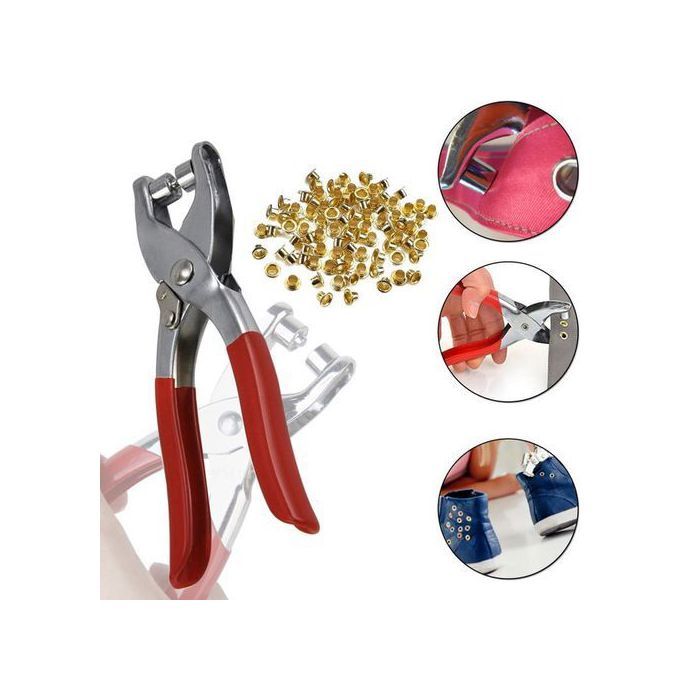 Kit de 100 fixations à pression en métal cuivré avec pince incluse