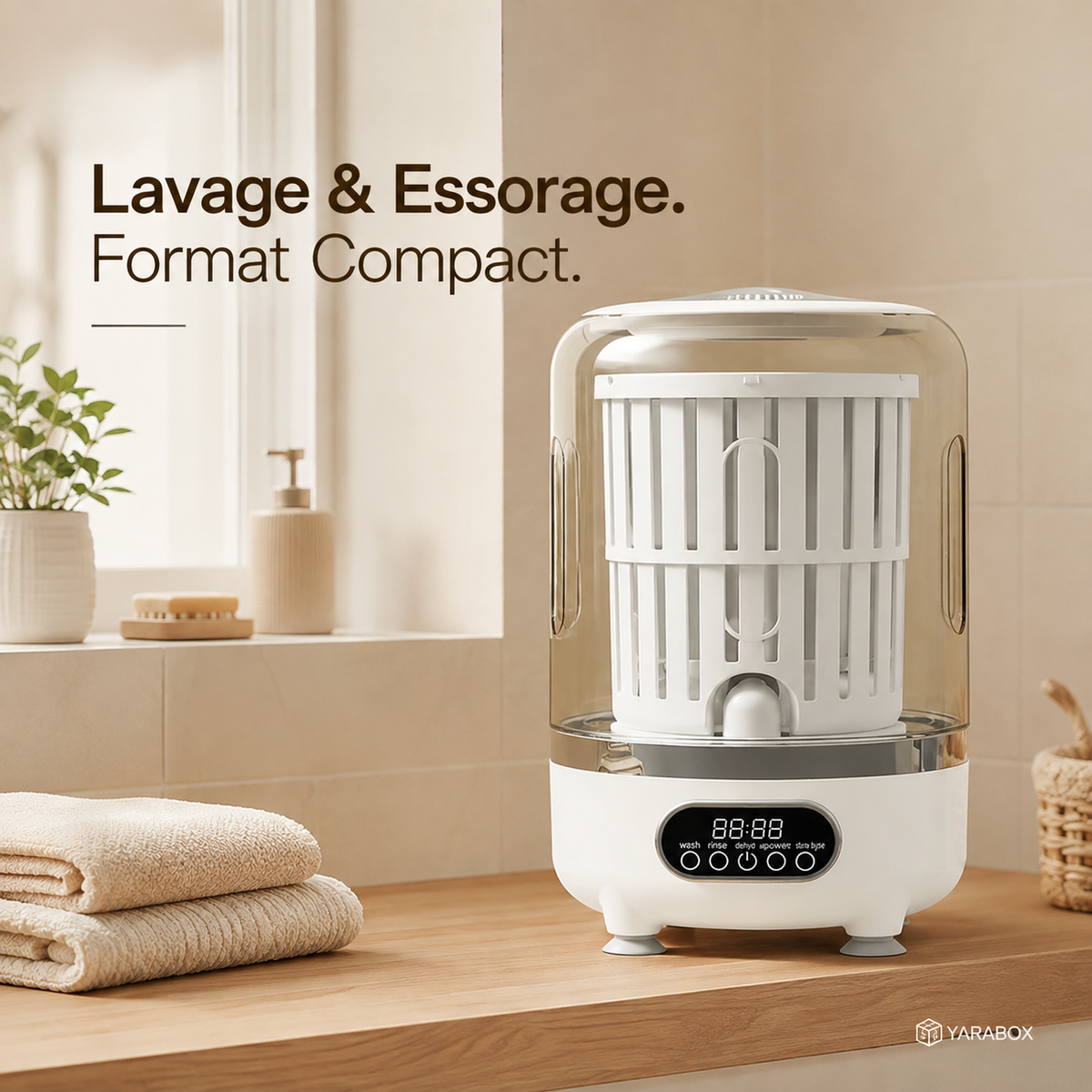 Mini Machine à Laver & Essoreuse Portable – Format Compact