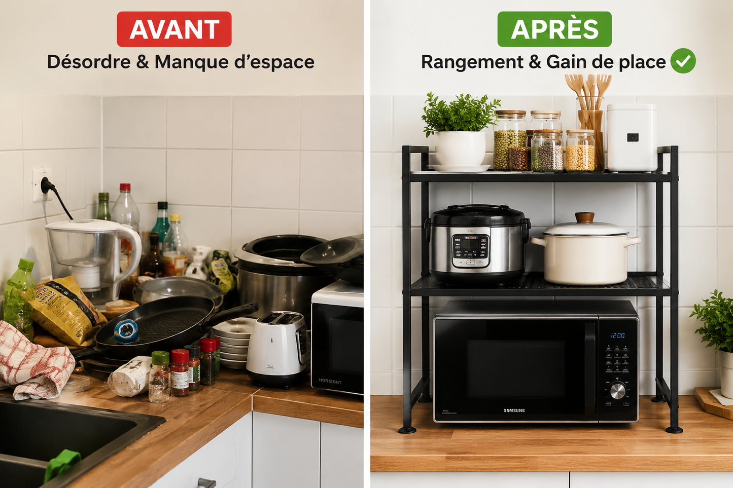 &nbsp;Organisateur de Cuisine Premium – Gain de Place & Résistance Extrême