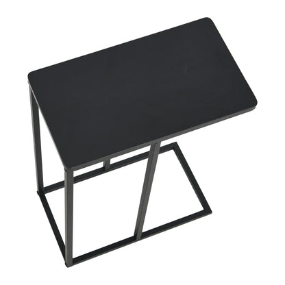Table d’Appoint Industrielle – Design en Forme de C