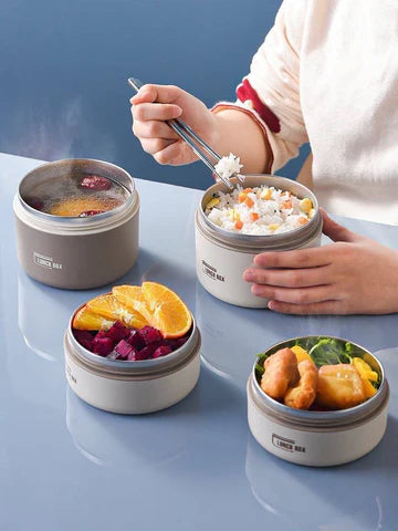 Boîte à Lunch Isotherme Multicouche en Acier Inoxydable – Élégance et Fraîcheur à Emporter
