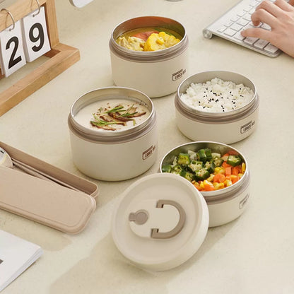 Boîte à Lunch Isotherme Multicouche en Acier Inoxydable – Élégance et Fraîcheur à Emporter