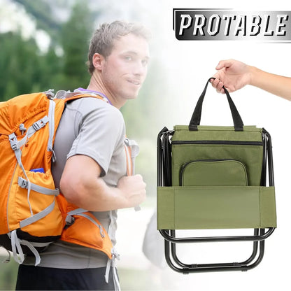 Chaise de Camping Pliable avec Sac Isotherme Intégré – Portable, Légère et Ultra Résistante