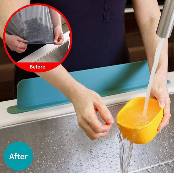 Tapis protecteur en silicone pour évier - Protection anti-éclaboussures et égouttage vaisselle, gris.