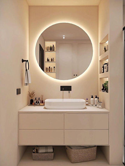 Le miroir LED rond  (60×60 cm)