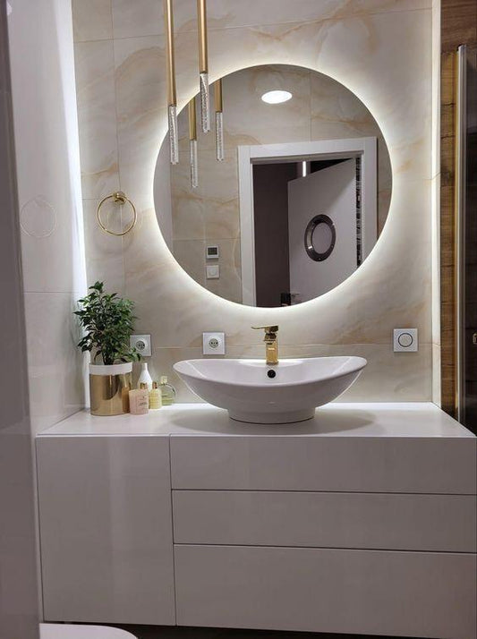 Le miroir LED rond  (60×60 cm)