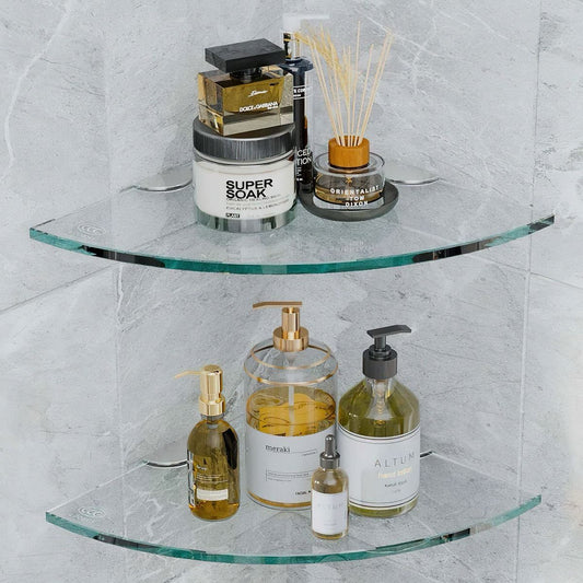 Étagère Murale Double en Verre