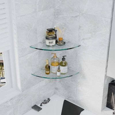 Étagère Murale Double en Verre
