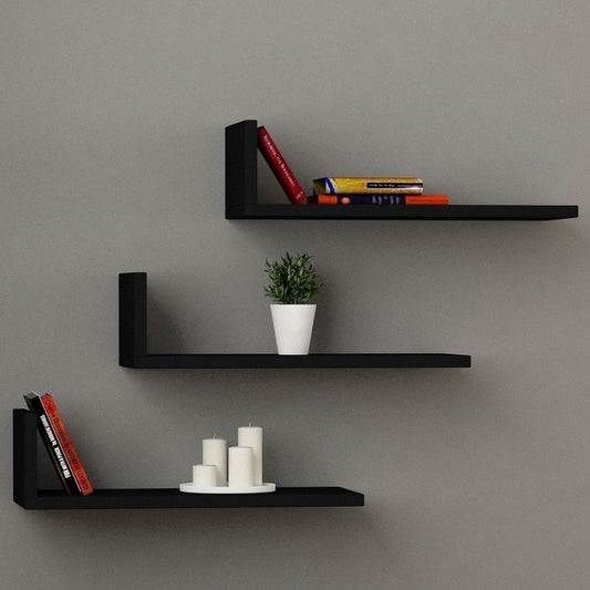 Lot de 3 Étagères Murales en Bois MDF – Design Élégant et Fonctionnel