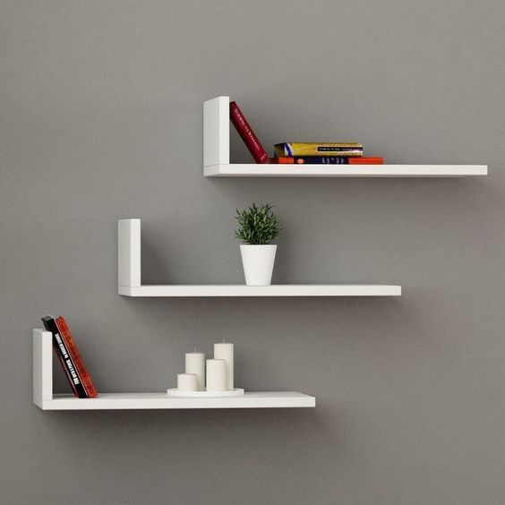 Lot de 3 Étagères Murales en Bois MDF – Design Élégant et Fonctionnel