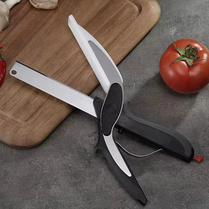 Ciseaux de Cuisine 2 en 1 – Outil Multifonction pour Légumes, Fruits et Fromage en Acier Inoxydable Résistant à la Rouille