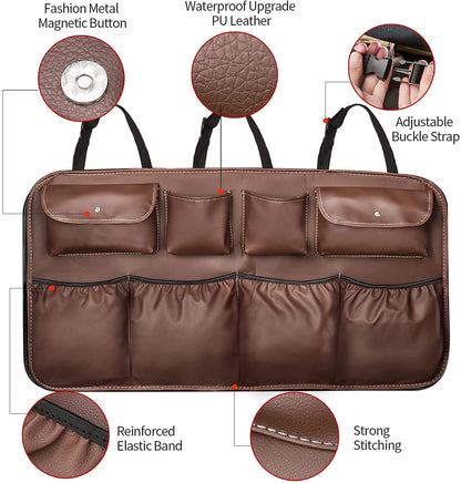 Organiseur de Coffre de Voiture en Cuir – Rangement Pratique et Élégant