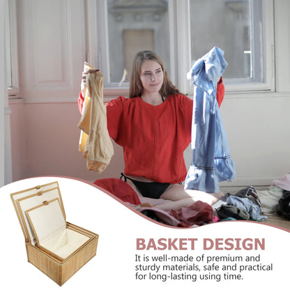 Lot de 3 Boîtes de Rangement en Bambou avec Couvercles – Organisation & Déco Naturelle