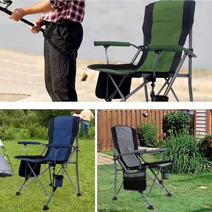 Chaise de Camping Luxe Pliable – Confort Absolu & Stabilité Renforcée pour Vos Moments en Plein Air