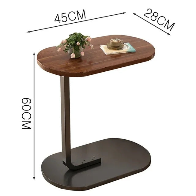 Table d’appoint multifonction en forme de C