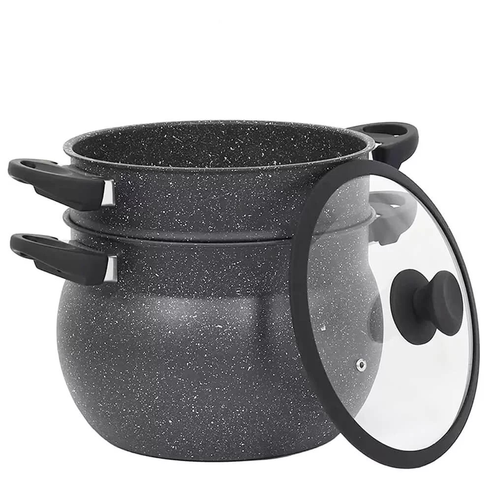 Couscoussier Granit Premium – Couscous Parfait Sans Coller (4L–10L)